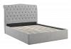 5ft King Size Roz light grey fabric upholstered Ottoman lift up bed frame bedstead 6